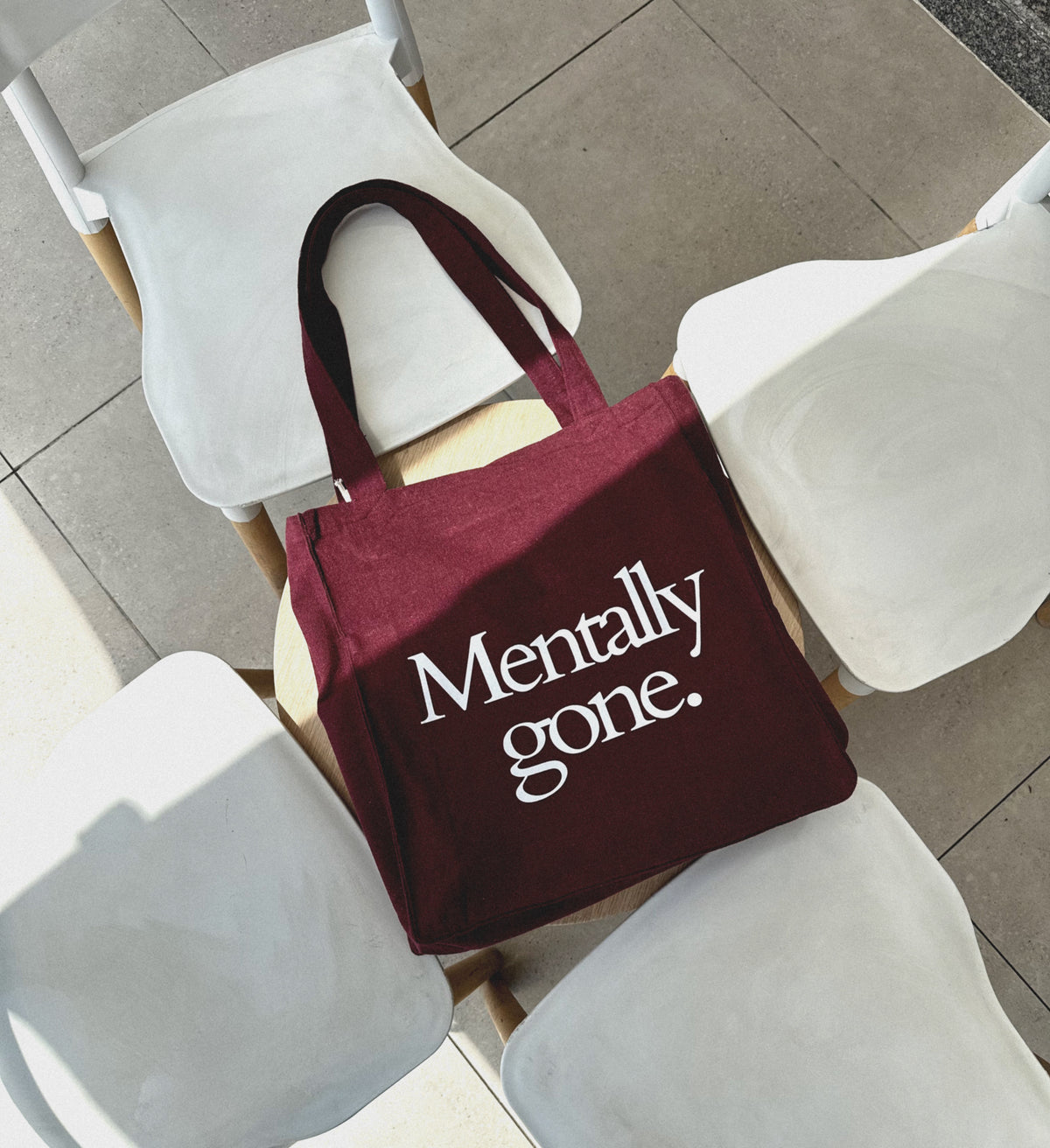 Mentally Gone - Large Tote bag