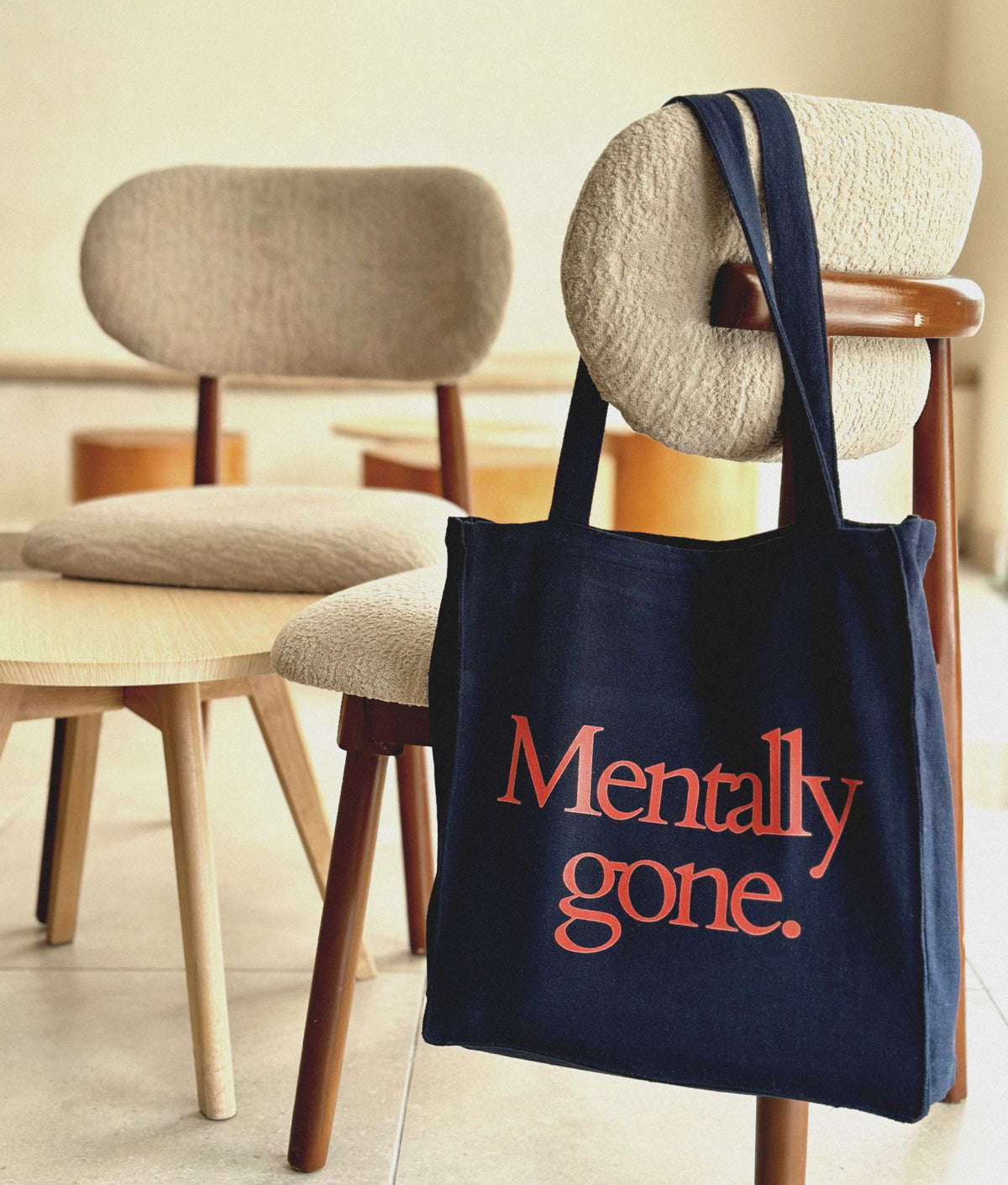 Mentally Gone - Large Tote bag