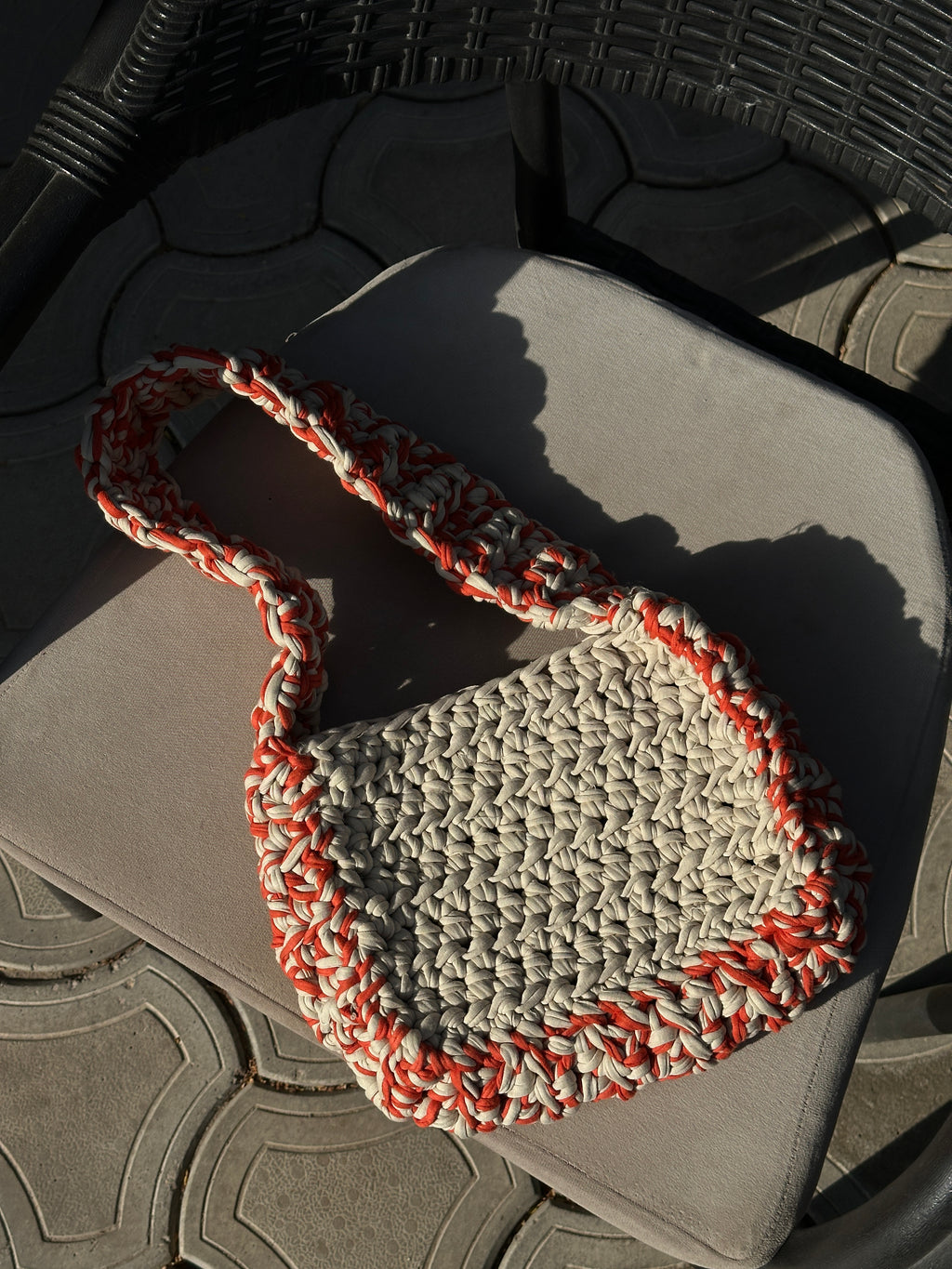 Strawberry milk - crochet bag